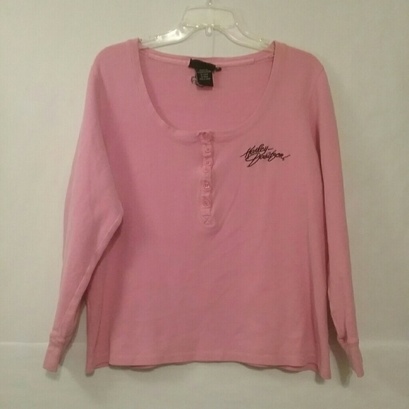 Harley-Davidson Tops - Harley Davidson thermal henley Pink 1W Harley-Davidson Tops - Harley Davidson thermal henley Pink 1W
